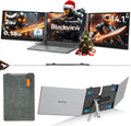Blackview DCM6 Triple Laptop Screen Extender,14" 1080P FHD IPS Portable External Screen,Two Cable USB C Travel for 13-17'' Laptop,Plug & Play Compatible with Windows/Mac/Chrome OS and Mobile Devices