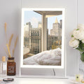 VANITII Vanity Mirror with Lights 12”x16” Hollywood Makeup Mirror with 10X Magnification and Free Rotation Dimmable 3 Color Modes Smart Touch LED Mirror