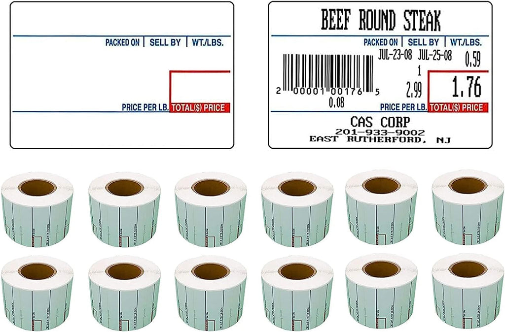 VisionTechShop LST-8010 Printing Scale Label, 58 x 40 mm, UPC 12 Rolls of 700 Labels