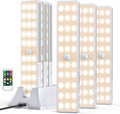 LED Closet Light with Charging Station, 6 Pcs 30LEDs Rechargeable Motion Sensor Under Cabinet Lighting, Stick-Anywhere Night Safe Light Bar for Wardrobe,Kitchen-Warm White