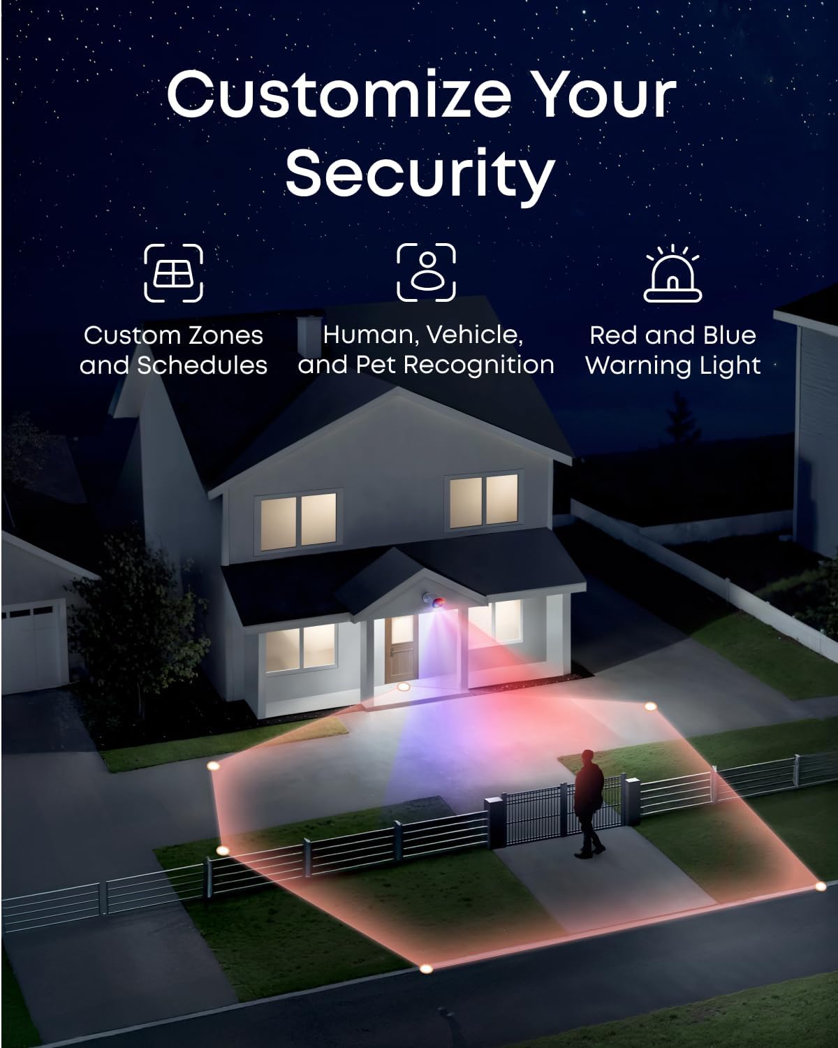 eufy PoE NVR Security System E40,24/7 Recording,Up to 16CH, 2TB HDD, 8 4K Bullet Cams, Wired Outdoor Cam, 4K UHD, 122° FOV, Color Night Vision,AI Detection, Red and Blue Strobe