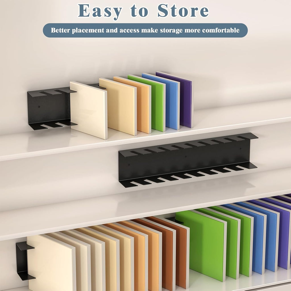 Small Tile Display Rack, Wall Mounted Tile Sample Storage Rack for Retail Stores, 9 Slots Tile Sample Storage Organizer for Wall, Floor Tiles Sample Holder for Trade Show Display
