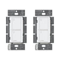 Lutron Caseta Original Smart Switch (Lutron Smart Hub Required), for LED Lights and Fans, 6 Amp, Single-Pole/3-Way, Neutral Required, PD-6ANS-WH-2, White, 2 Pack