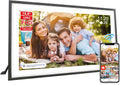 Digital Picture Frame 15 Inch Large Frameo Digital Photo Frame，32GB, 1920 * 1080 IPS HD Touch Screen, Electronic Picture Frame IPS Touch Screen with Auto-Rotate, Frameo Digital Frame WiFi