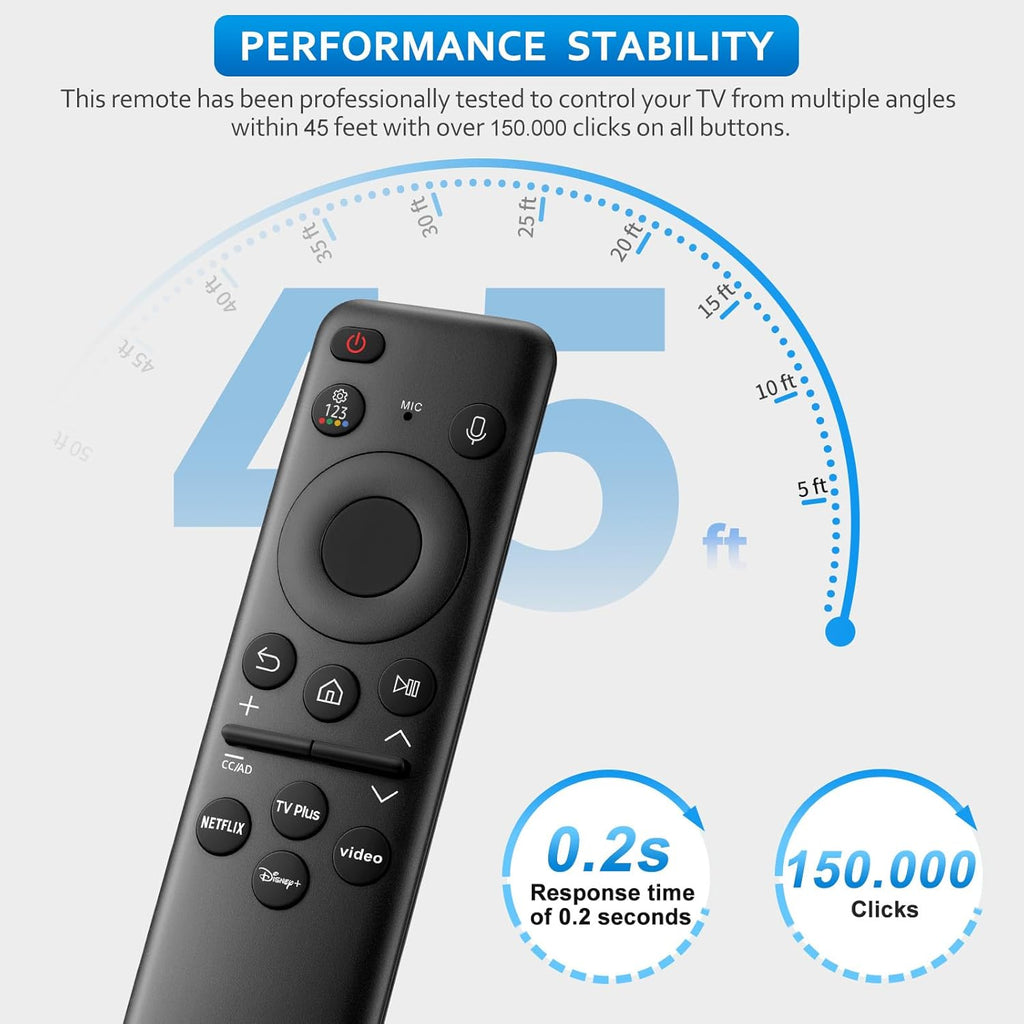 Rechargeable Voice Remote for Samsung-TV-Remote-Control-Replacement Compatible with Samsung Smart Frame Curved QLED TVs