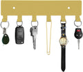 GTK Key Holder for Wall, Key Hooks with 6 Hooks, Wall Mounted Key Holder for Hallway, Self Adhesive Key Rack(Gold)