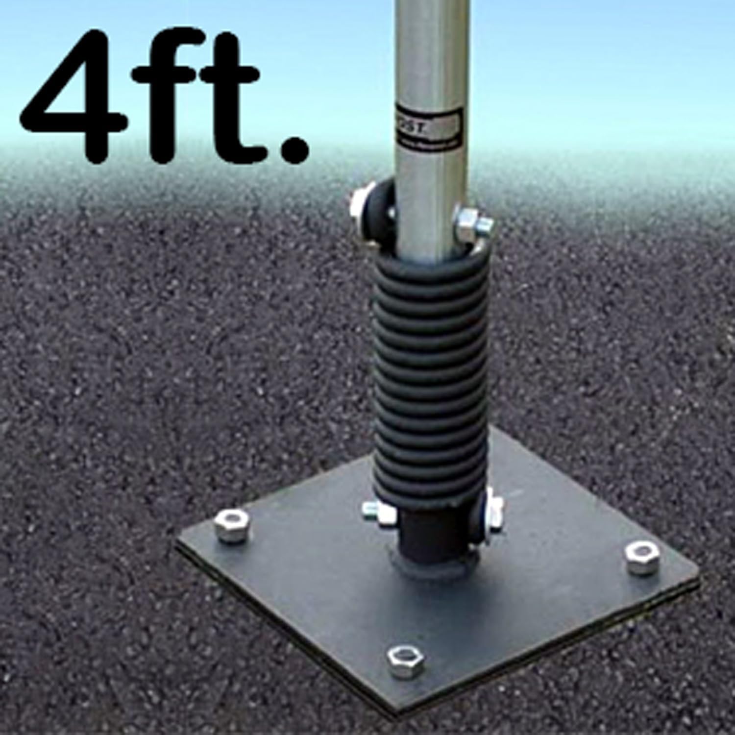 SmartSign 4 feet FlexPost Signpost for Asphalt - Flexible Sign Post with Heavy-duty Spring, Ideal for Parking Lots, Supermarkets, Stadiums, and Hospitals, Made in USA