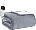 BOMOVA Heated Electric Throw Blanket - 50" x 60" Heating Blanket with 10 Heating Levels & 8 Hours Auto Off, Warm Flannel Blanket, Christmas Birthday Gifts for Women