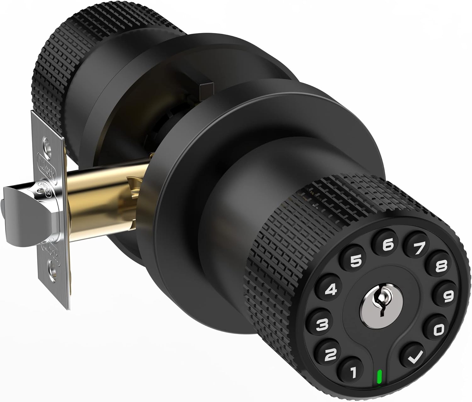 Keypad Door Knob with Key,Keyless Entry Door Lock, Code Locks Door Knob, Auto Lock,50 User Code,Easy to Install,for Home,Office,Bedroom,Garage,No Deadbolt