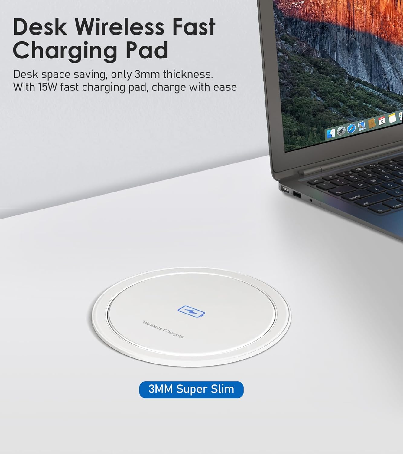 ANNQUAN 4.75" Pop Up Outlet with 65W USB-C,15W Wireless Charger,4 Outlets,3 USB Ports,Pop Up Countertop Receptacle Outlet for Home Office Kitchen