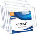 12 Pack L Shape Slanted Back 11x8.5 Plastic Sign Holders with Anti-Slip Pads, Business & Store Acrylic Tabletop Display Stand for Flyers, Menus, Documents, Price, Promotions, Wedding, Party Decoration