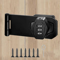 Mechanical Password Rotary Hasp Locks, 3 Digit Keyless Combination Lock for Cabinet Doors, Door Security Slide Latch Lock for Cabinets, Gate Locks for Barn Door, Bathroom, Outdoor