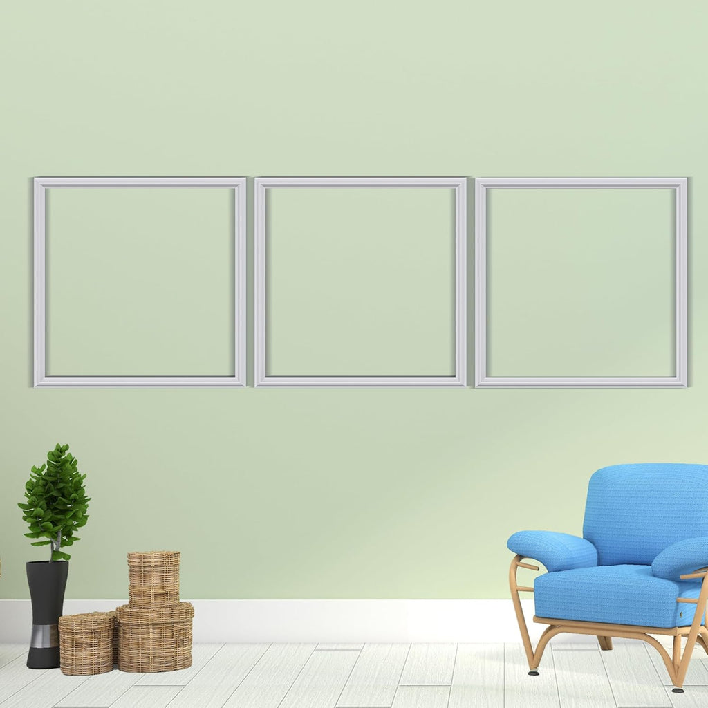 3 PCS Premade Wainscoting Panels Accent Wall Panels for Interior Wall Decor Easy DIY Build and Batten Chair Rail & Picture Frame Door Decor(20 x 20 in)