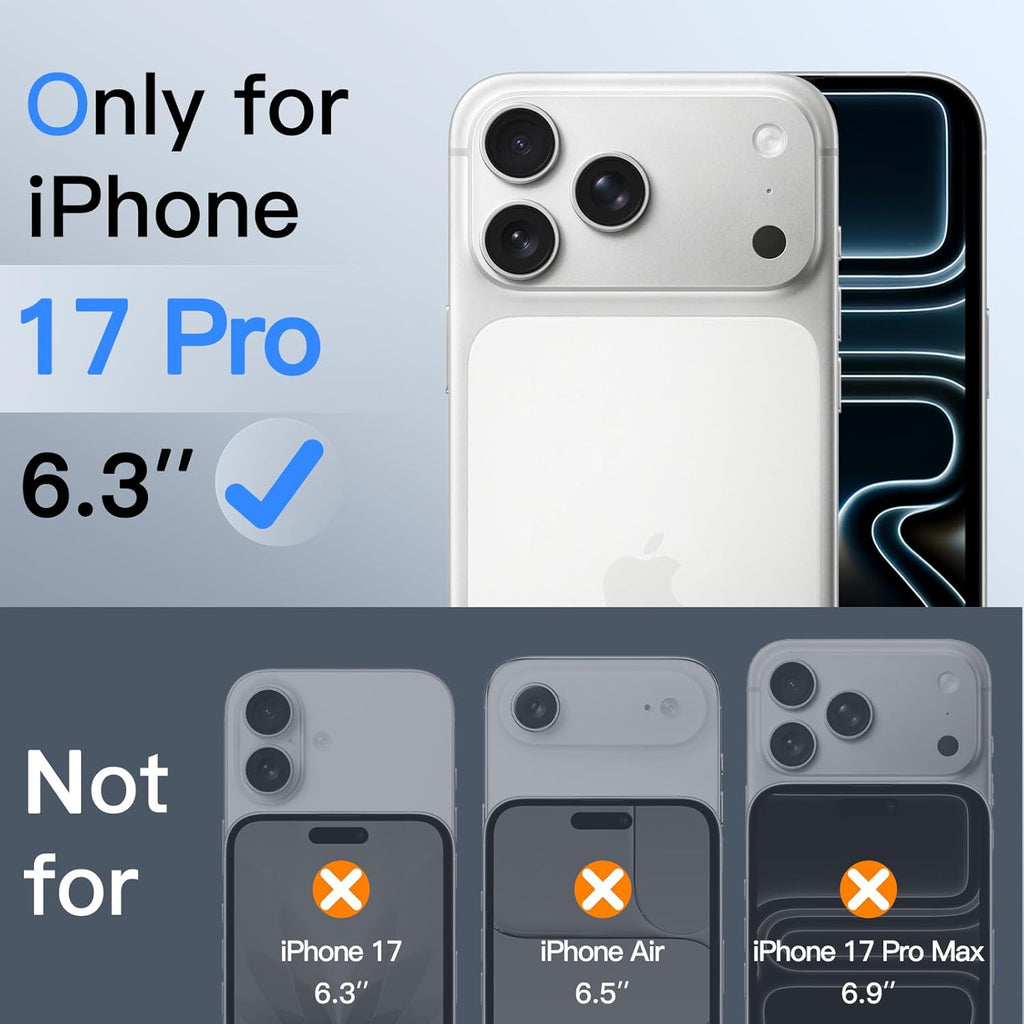 JETech Privacy Screen Protector for iPhone 17 Pro 6.3-Inch with Camera Lens Protector, Anti-Spy Tempered Glass Film, Easy Installation Tool, 2-Pack Each