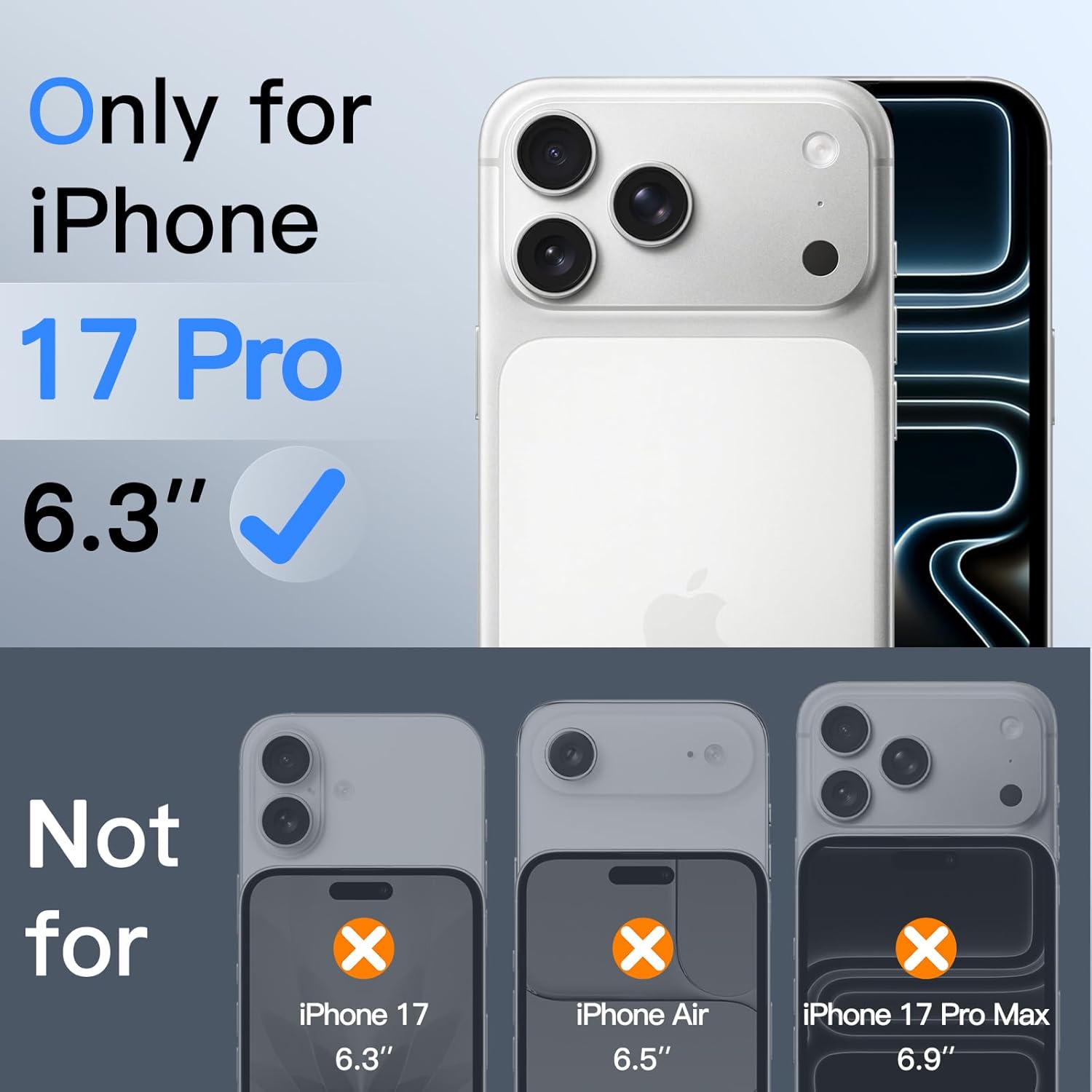 JETech Privacy Screen Protector for iPhone 17 Pro 6.3-Inch with Camera Lens Protector, Anti-Spy Tempered Glass Film, Easy Installation Tool, 2-Pack Each