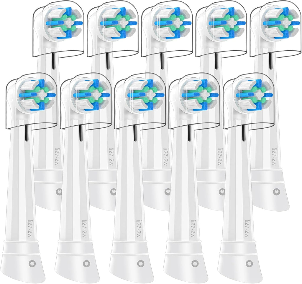 10 Pack Smart Cleaning IO Replacement Heads Compatible with Oral B iO 2 3 4 5 6 7 8 9 10 Series Electric Toothbrush, Brush Heads Compatible with Oral B iO Electric Handles White