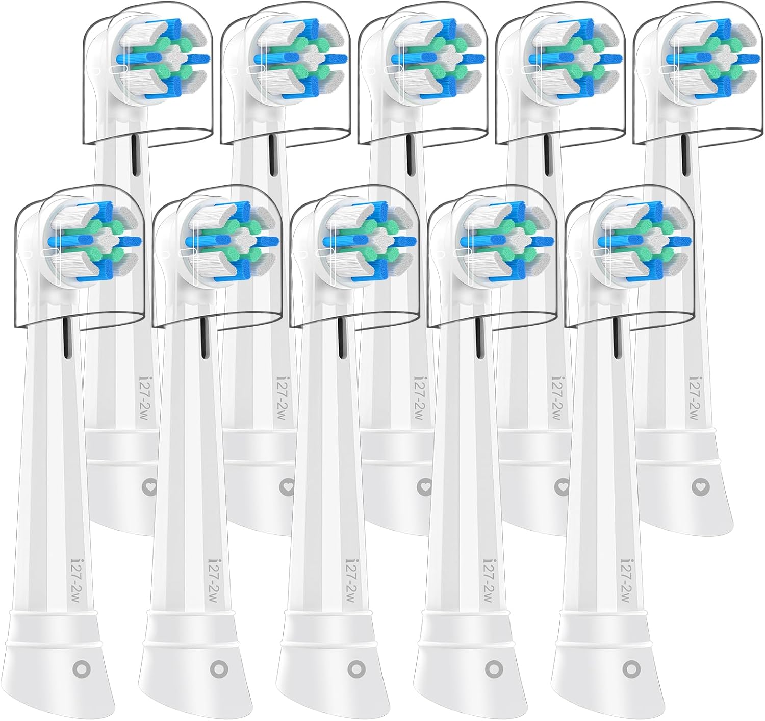 10 Pack Smart Cleaning IO Replacement Heads Compatible with Oral B iO 2 3 4 5 6 7 8 9 10 Series Electric Toothbrush, Brush Heads Compatible with Oral B iO Electric Handles White