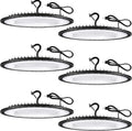 6 Pack 400W UFO Led High Bay Light Fixture,120v,5000K Daylight Commercial Shop Bay Lighting,61000LM,[1750W MH/HPS Equiv.] US Plug Area Lighting for Warehouse/Barn/Gym/Factory/Workshop