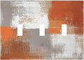 Orange Grey Abstract Art Oil Painting Decorative Switch Plates 3 Gang Wall Plate Triple Toggle Light Switch Cover Faceplate Electrical Wall Panels For Home Farmhouse Decor