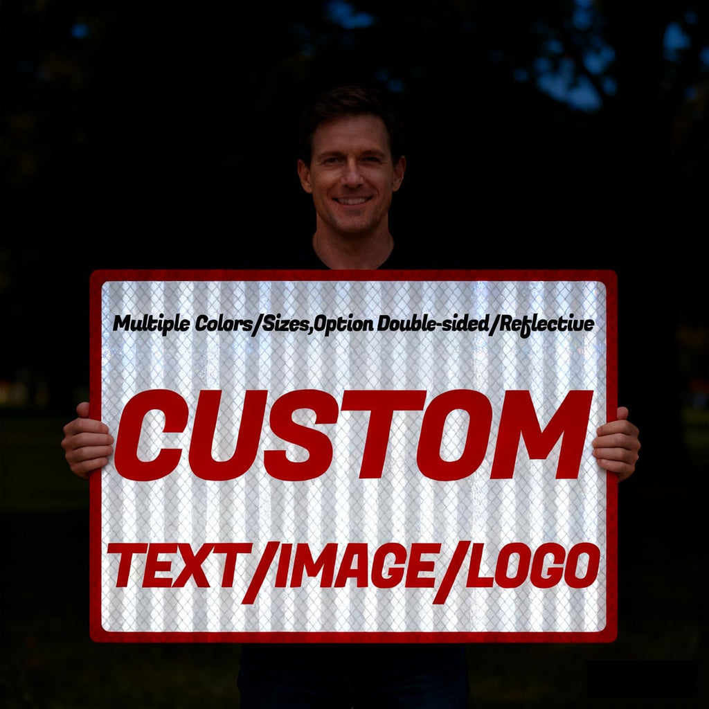 custom metal signs,Custom signs,outdoor metal,multiple sizes/colors,Option double-sided/reflective,for home/business shops,courtyards,garages,road,street (Rectangle)