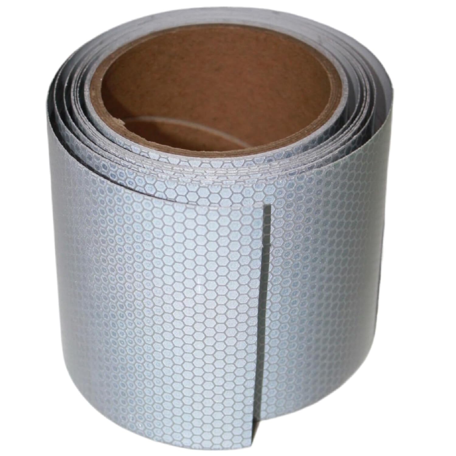 Non Fading Silver Reflective Tape 4 inch Wide, Outdoor Waterproof Safety Adhesive Stickers, High Visibility Industrial Marking Tape (11 feet)