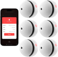 6-Pack Smart Smoke Detector with 10-Year Battery(Replaceable),Wi-Fi Smoke Detector with Smart Life App Notifications,Mini Size Fire Alarm for Home,RV,Easy Install