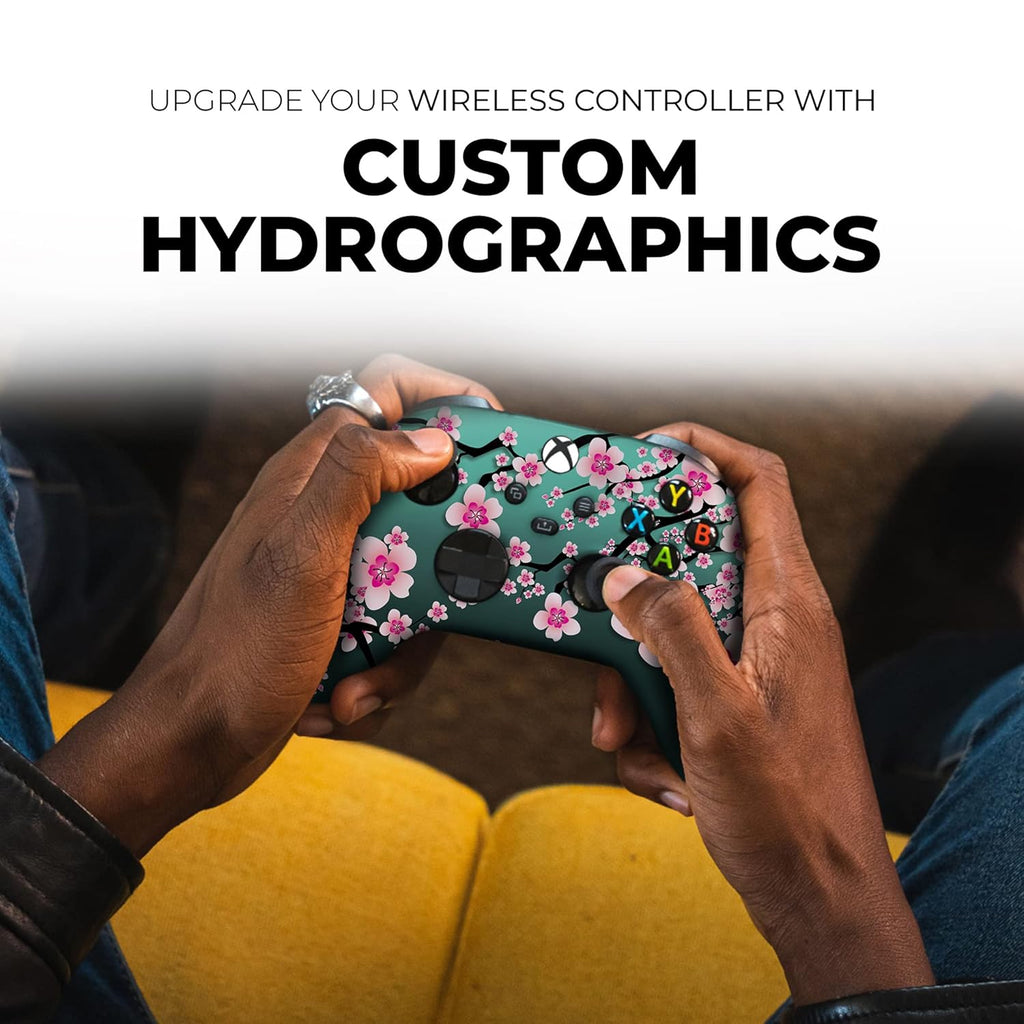 DreamController Cherry Blossom Custom X-box Controller Wireless compatible with X-box One/Series X/S Proudly Customized in USA with Permanent HYDRO-DIP Printing (NOT JUST A SKIN)