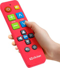 Plus Big Button Universal TV Remote (Pink) Simple Easy to Use, Works with Major TV Brands (2xAAA Batteries Not Included)