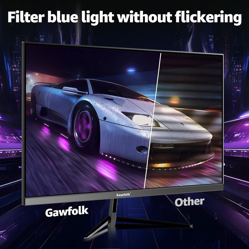 Gawfolk 32 Inch Curved Gaming Monitor, 180Hz 1500R QHD (2560x1440) 2K Computer Monitor with FreeSync, DisplayPort, HDMI, Wall Mountable, Eye Care for Home Office & Gaming