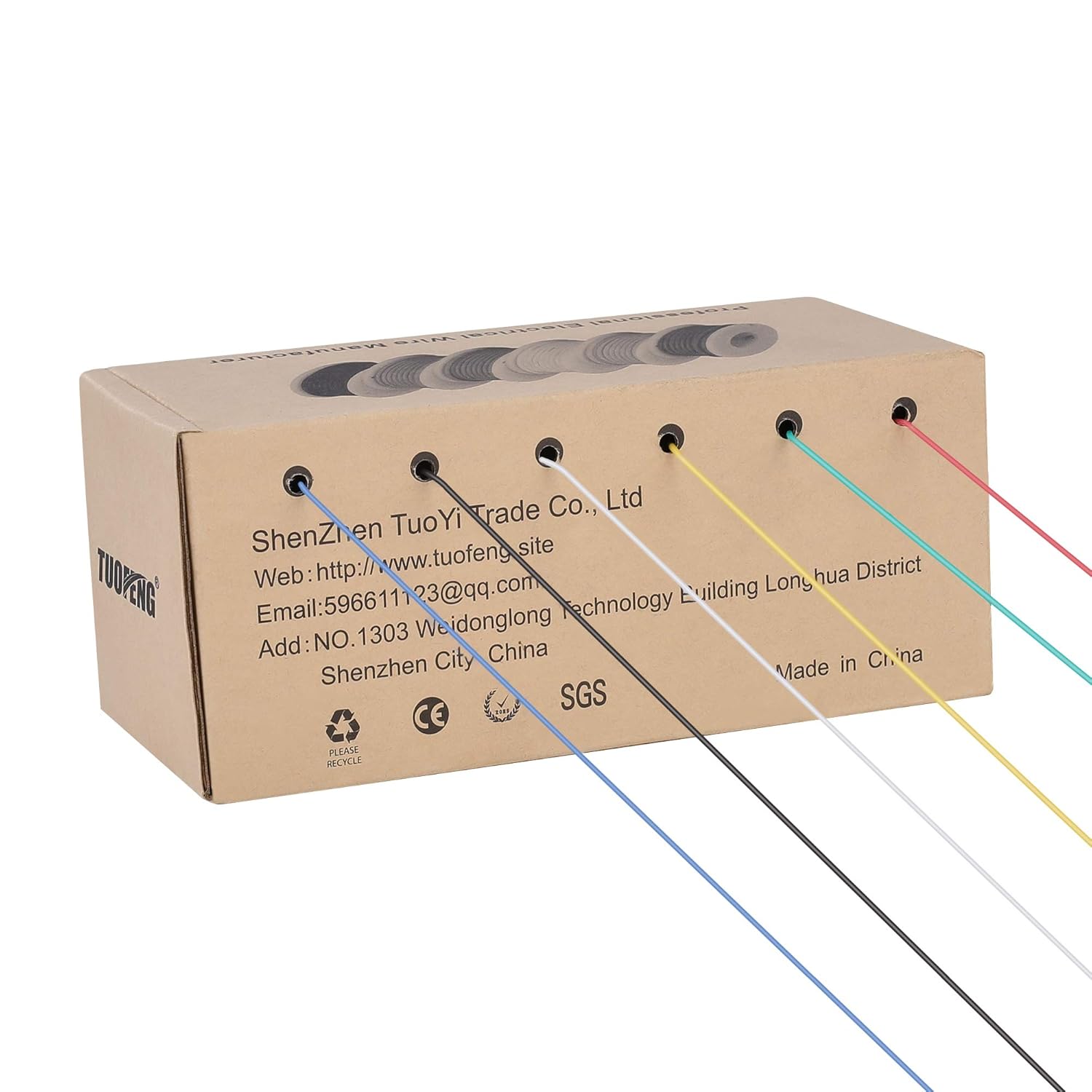 TUOFENG 28awg Wire Flexible Silicone Wire,28 Gauge Tinned Copper Wires Silicone Rubber Insulated (6 Different Colored 43ft Each)(OD: 1.2 mm) Stranded Wire Hook up Wires