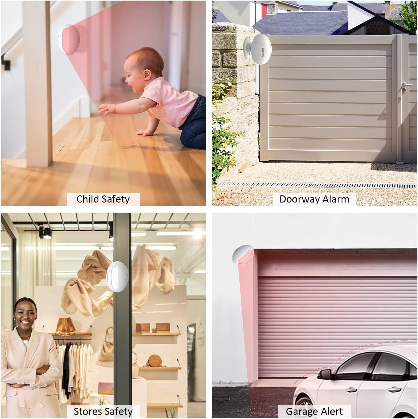 Wireless Motion Sensor Door Chime: Business Entry Doorbell Indoor Motion Detector Buzzer (500Ft Range, 32 Tunes, 5 Level Volume) Store Entrance Alert Bell Bed Alarm for Elderly Dementia Patients