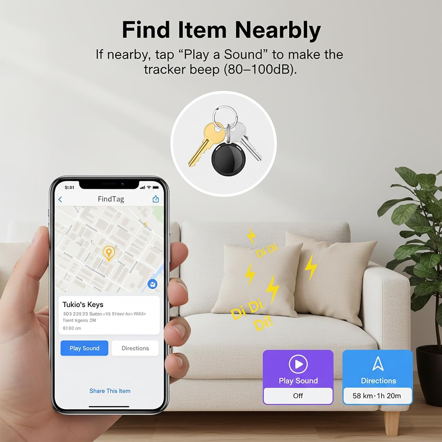 Car GPS Tracker Work with Find My (iOS Only) Mini Real Time Tracking Devices for Vehicles Hidden Magnetic Case Item Finder Global Coverage for Kids Dogs Truck No Monthly Fee or Subscription Waterproof
