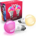 innr Zigbee A19 Smart Bulb, Works with Hue*, Alexa, SmartThings (Hub Required), White & Color, E26 LED Bulb, Color Changing Light Bulb, up to 16 Million Colors, Dimmable, 840 Lumen, 2-Pack