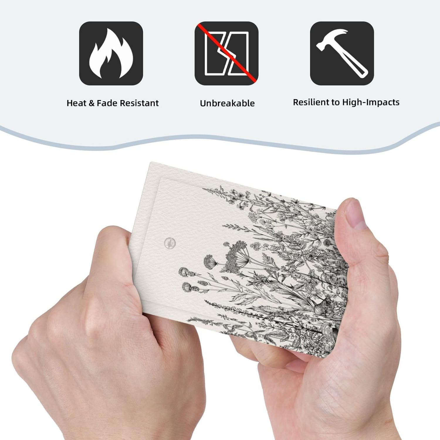 Decorative Light Switch Plate Covers Sketches of Wildflowers and Grasses 1 Gang No Device Single Blank Outlet Covers Wall Plate Light Switch Cover Plate Faceplate for Bedroom Home Decor