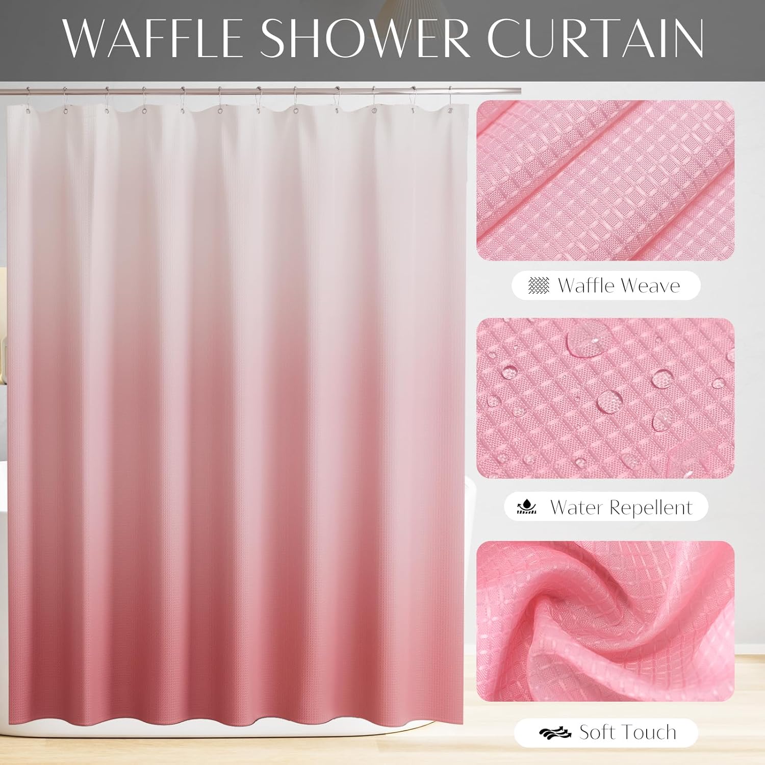 32PCS Bathroom Set Bathroom Sets with Shower Curtain and Rugs Gold Bathroom Accessories,Shower Curtain Set,Bathroom Rug Set with Bathroom Trash Can