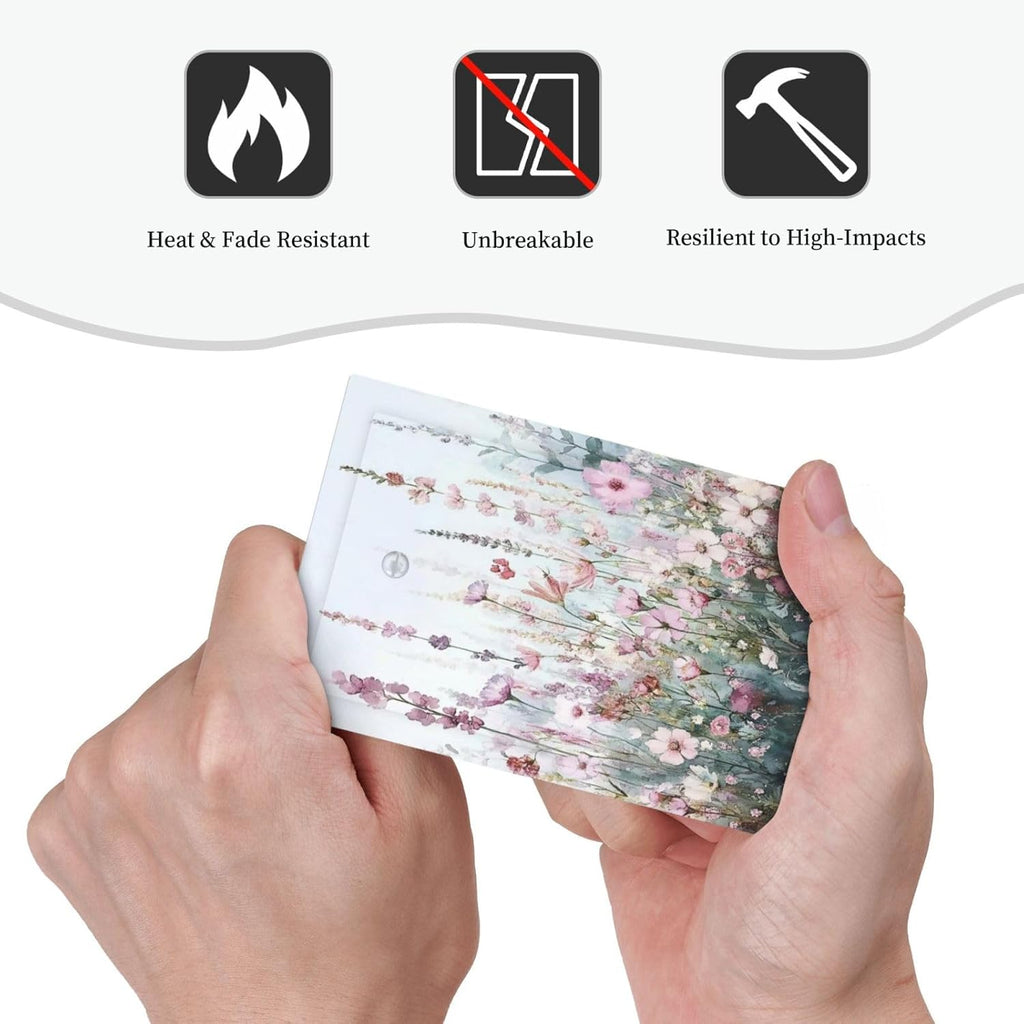 Pink Floral Watercolor Botanical Wildflowers Light Switch Cover Plate 1 Gang No Device Blank Electrical Wall Plates Faceplate Decorative Switch Plate For Bed Room Living Room Decor