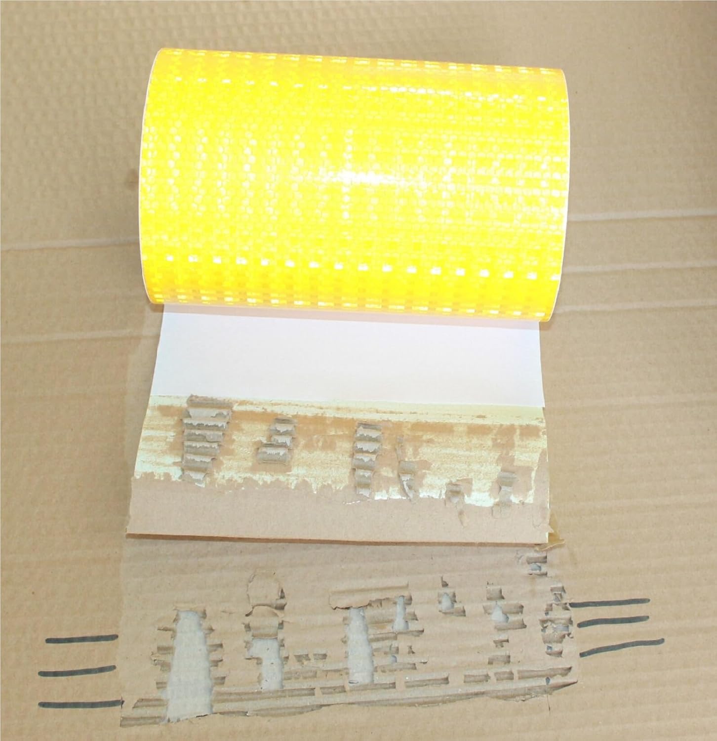 Yellow Reflective Tape 6 inch Wide, Outdoor Waterproof High Visibility Warning Industrial Marking Tape, Safety Stickers (68 feet)