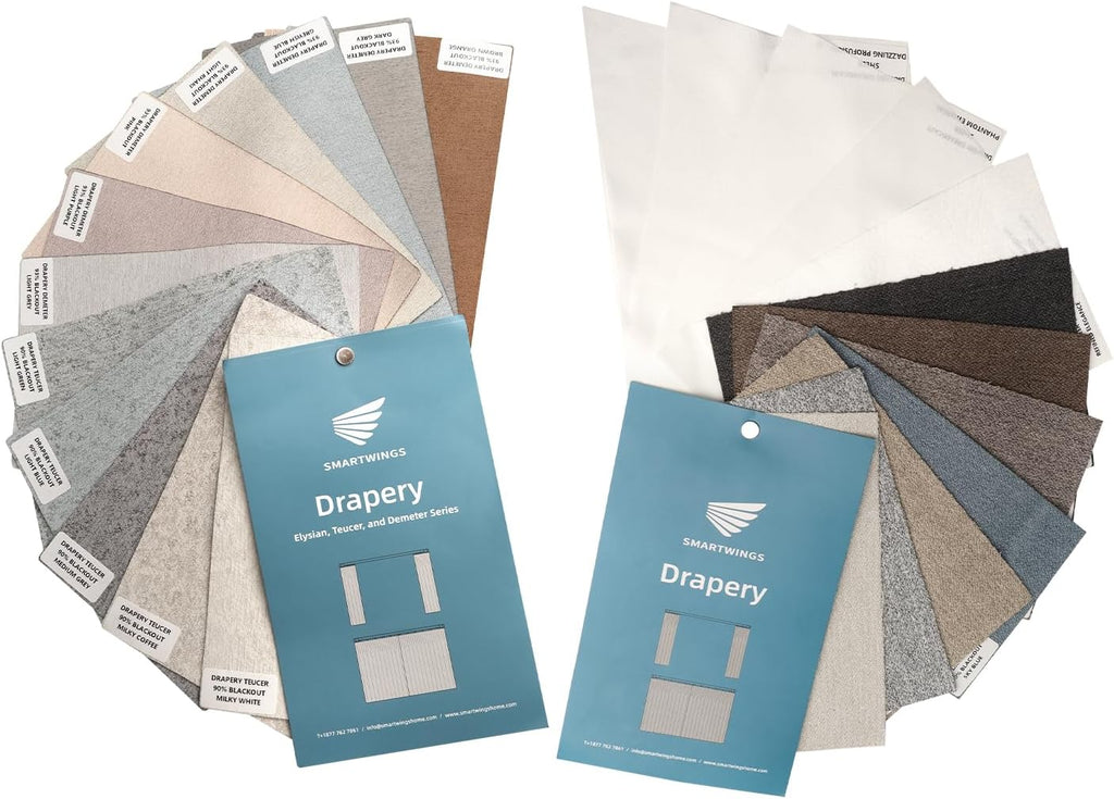 SmartWings Drapery Fabric Samples, for Custom Curtain Fabric Selection, Various Styles for Indoor Room, Multi Color
