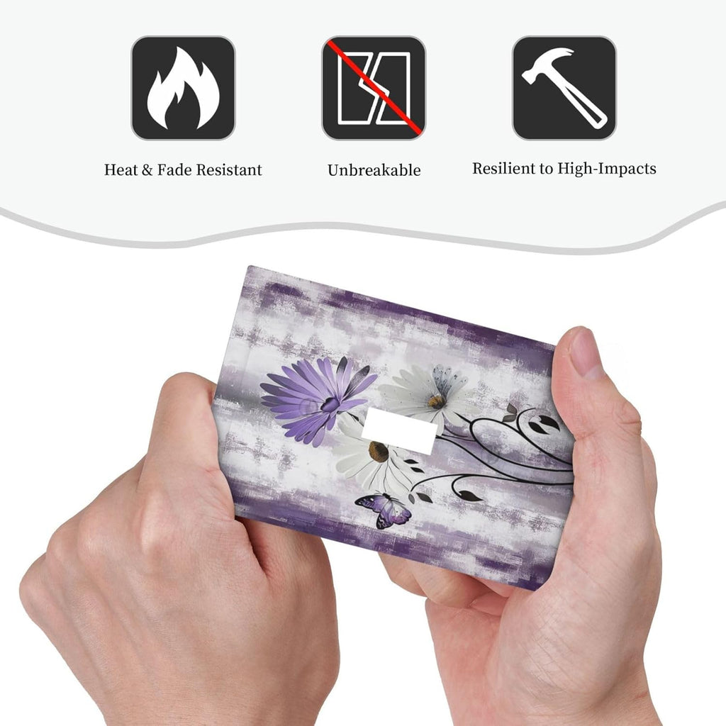 Purple Daisy White Floral Butterfly Flowers Single Toggle Light Switch Cover plate Outlet Cover Decorative Switchplate Wall Plates Electrical Panel Cover for Bathroom Living Room 5 X 3 IN