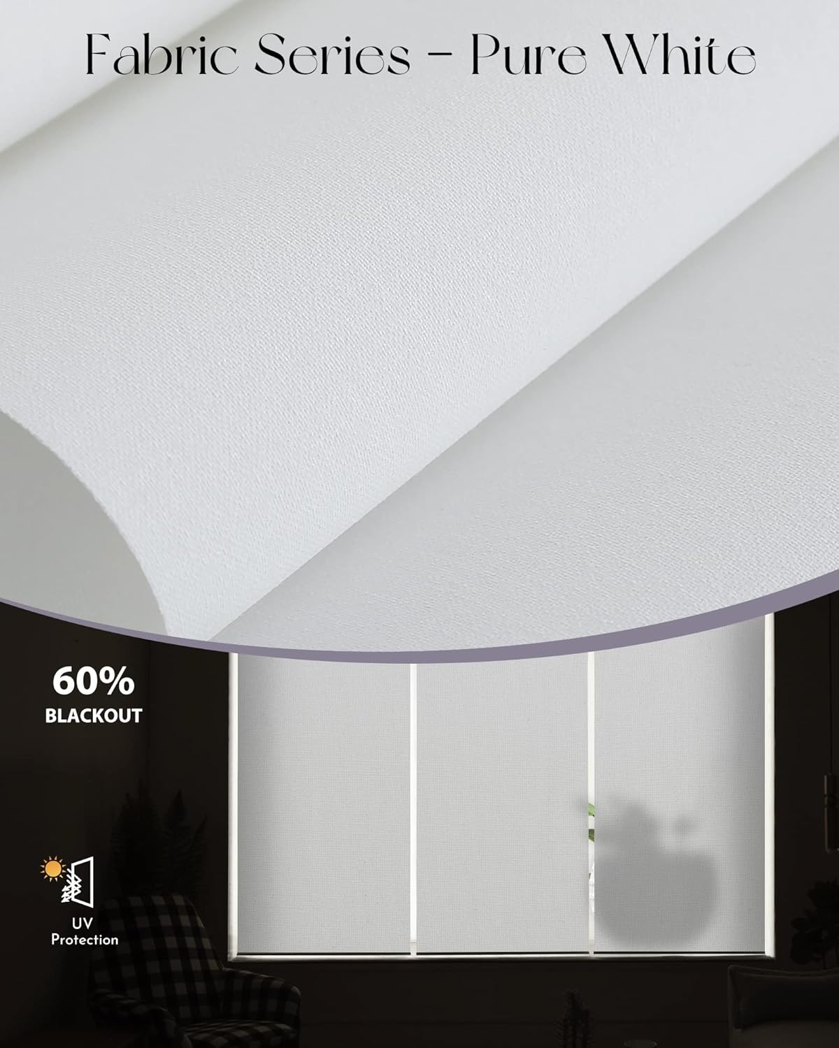 Graywind Motorized Light Filtering Shades Compatible with Alexa Google Rechargeable Remote Control Smart Blinds Automatic Window Shade with Valance for Home Office, Custom Size (Pure White)