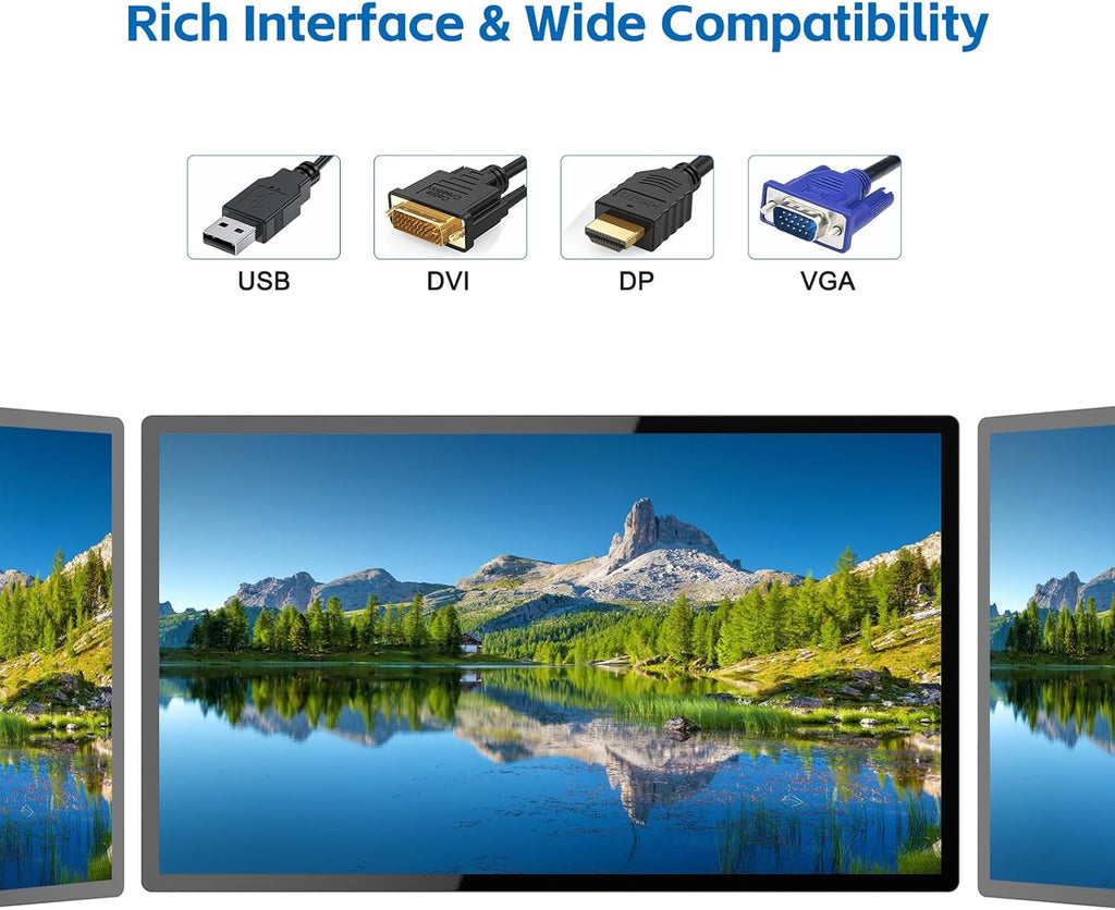 GreenTouch 32 Inch Industrial Digital Signage Touchscreen Monitor, 500 Nits Display 1920 x 1080P, Built-in Speaker, with HDMI + VGA + DVI Ports for Advertising