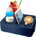 4 Hole Couch Cup Holder Tray, Cup Holder for Bed Suitable for Cup Holders on Sofas, beds, Camping, RVs, Cars, and Beaches.Navy Blue