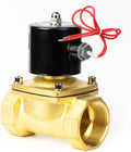 U.S. Solid 2" Solenoid Valve - 110V AC Brass Electric Solenoid Valve, Normally Closed, Viton Seal