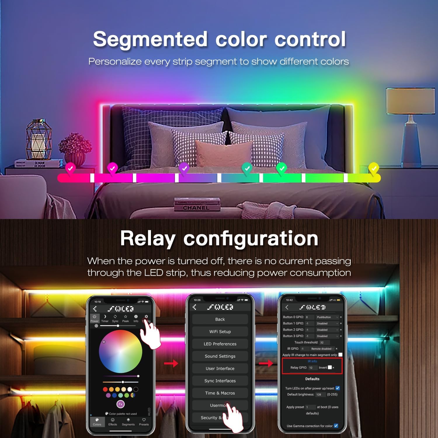 ESP32 WLED LED Strip Controller Dynamic RGB IC IO33 DIY Port App Control Easy Wiring Terminal for WS2811 WS2812 SK6812 TM1814 WS2813 WS2815 FCOB Addressable Strip Light