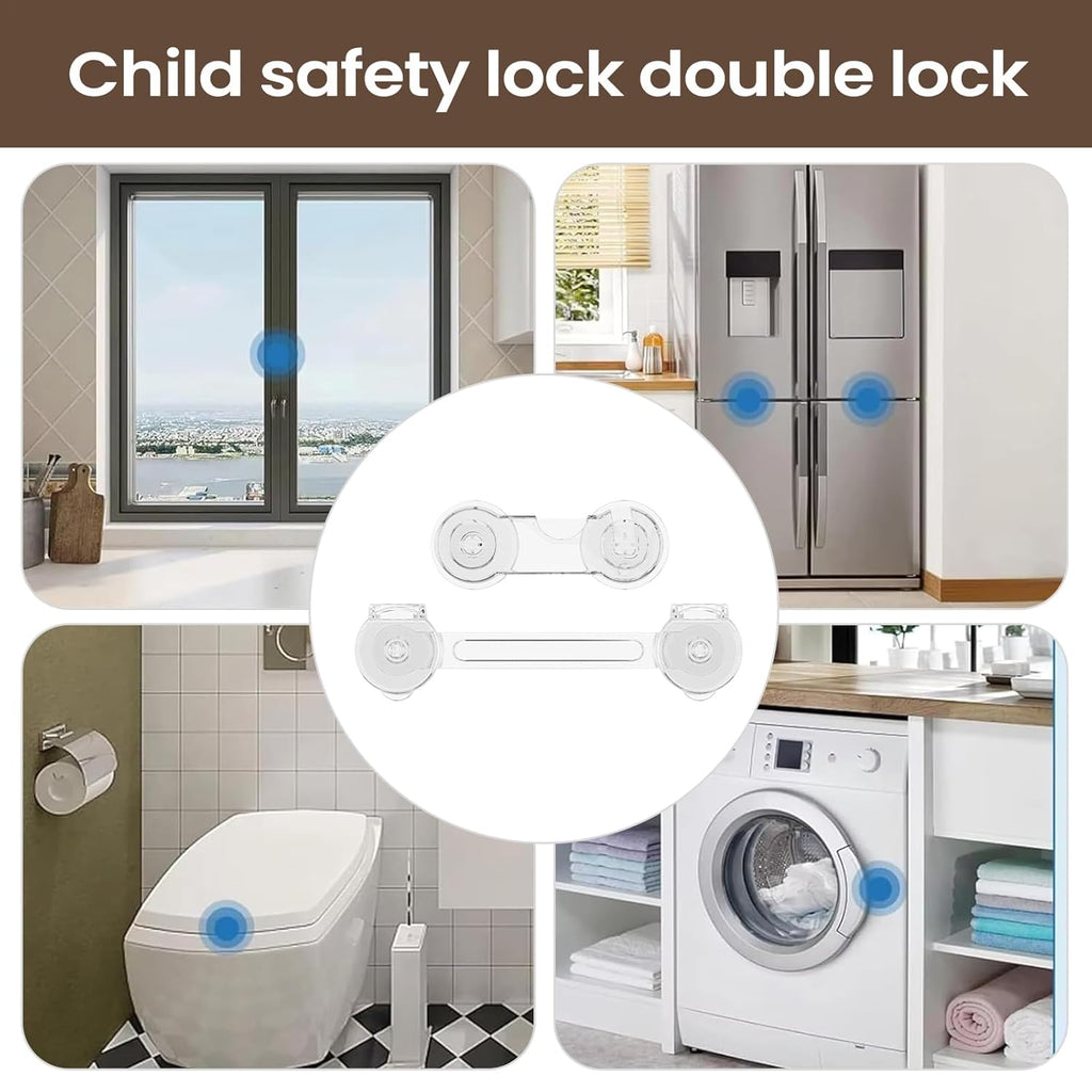 Child Proof Cabinet Latches - Child Proof Cabinet Safe With Safety Lock,Home Security No Drill For Small | For Kitchen Cabinet Drawer And Appliance