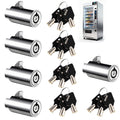 5 Sets Vending Machine Locks, Metal Tubular Keyway Security Locks Keyed Alike, Numbered Lock Cylinder Set for Snack Candy Machines, Toy Claw Machines, Gumball Machines