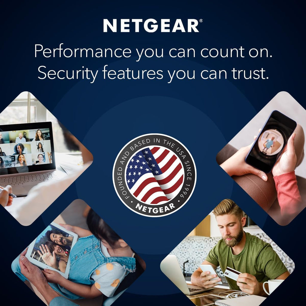 NETGEAR Orbi 370 Series Dual-Band WiFi 7 Mesh Network System for Home (RBE374) - Wireless Router + 3 Extenders, Security Features, 5 Gbps, Covers 8,000 sq.ft., 70 Devices, 2.5GB Internet Port, BE5000