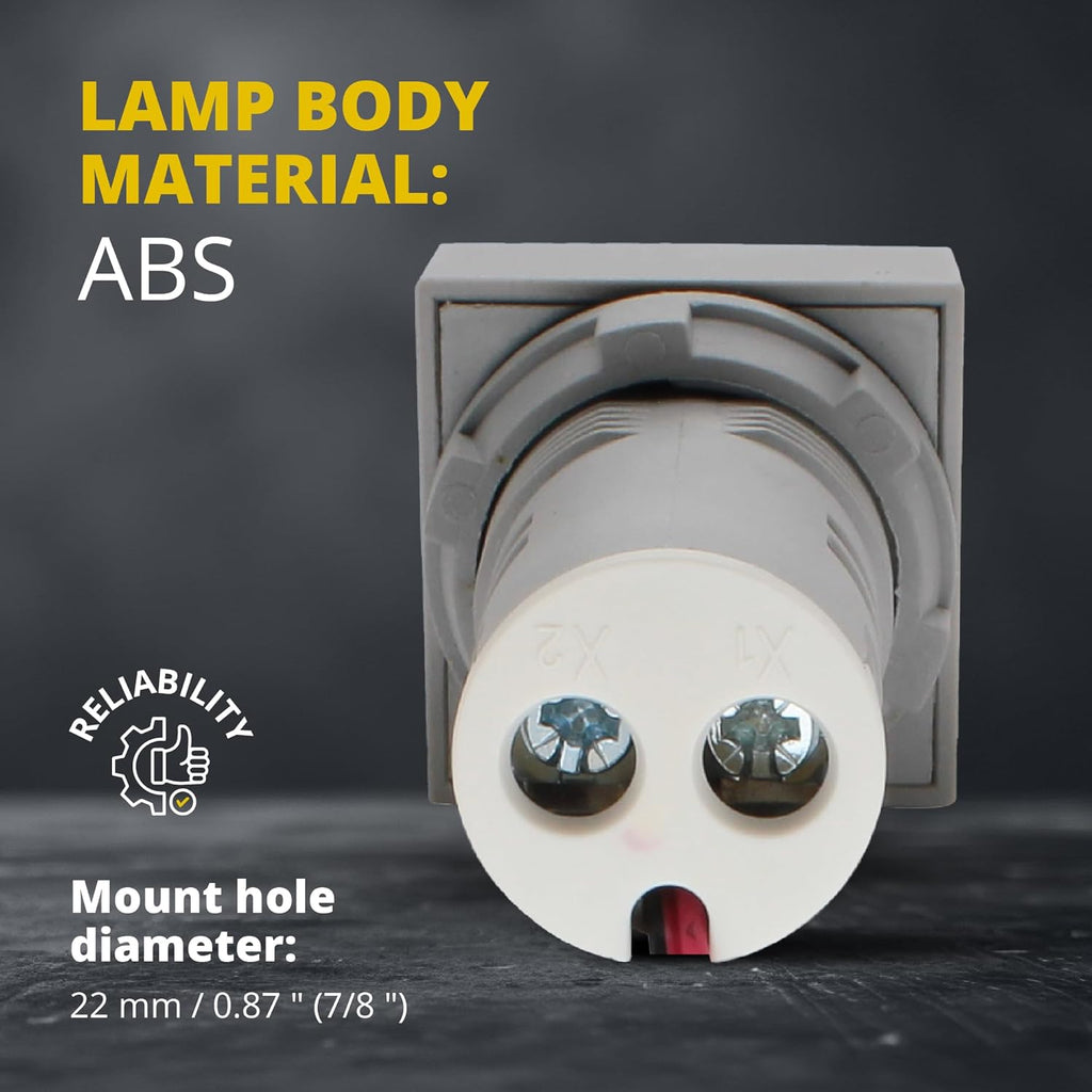 LED Voltage Display Panel Mount Volt Amp Meter, AD101-22VAMS 22mm Square Voltmeter and Ammeter, AC50-500V Voltage and 0-100A Current Meter, Grey (3 Pack)