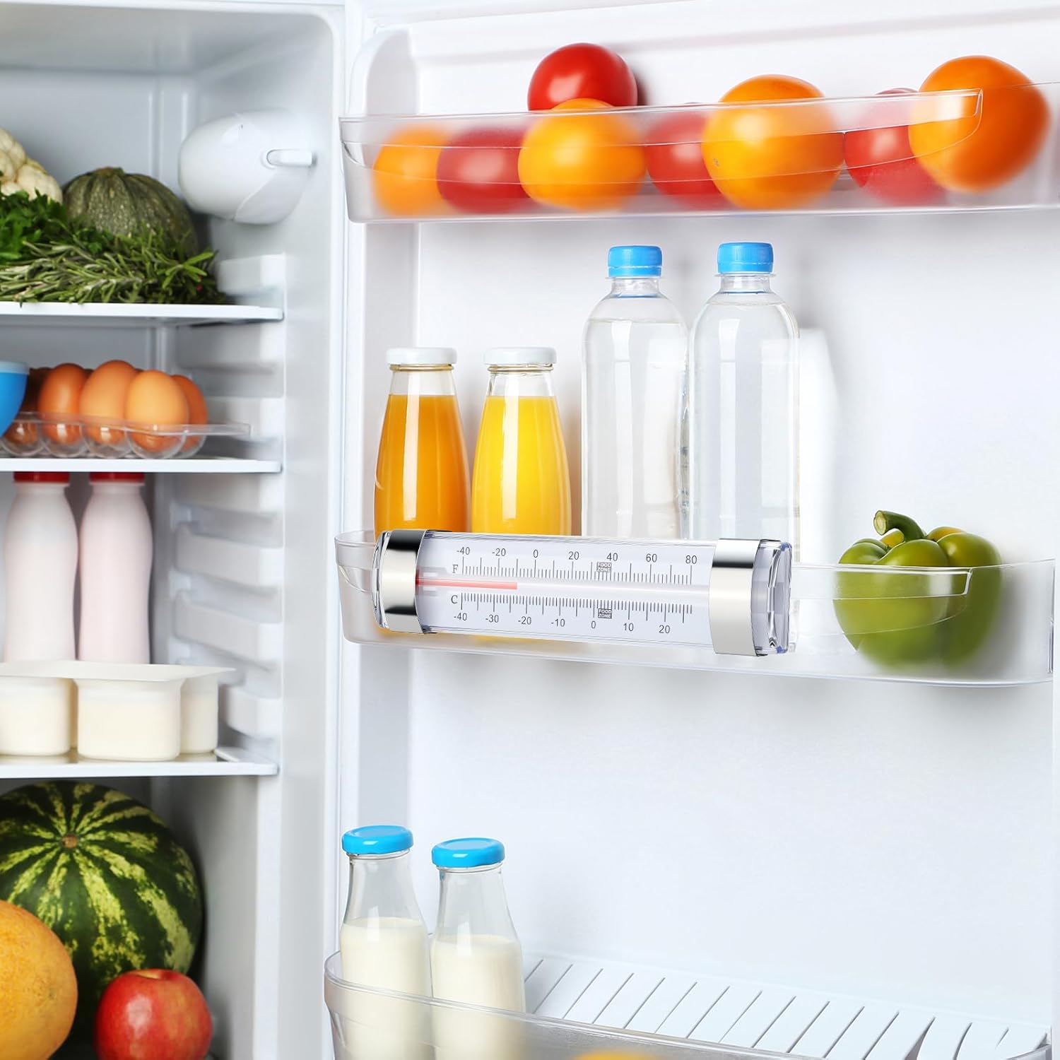 20 Pack Refrigerator Fridge Thermometer, Thermometer for Freezer Cooler, Dual-Scale -40~80°F/-40~27°C Temperature Range, Hanging Thermometers for Refrigerator Fridge, Freezer Temperature Monitor