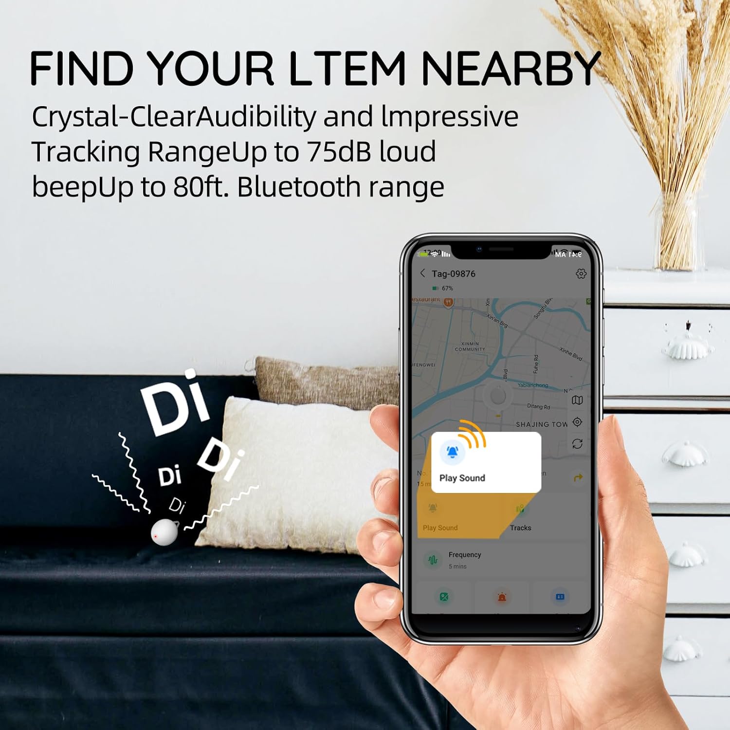 No Subscription LNCOON Mini GPS Tracker for Vehicles, Car Tracker No Monthly Fee Tracker Device Hidden with APP, for iOS Android Track Playback | 5-Minute Positioning Frequency, for Cars Kids Dogs